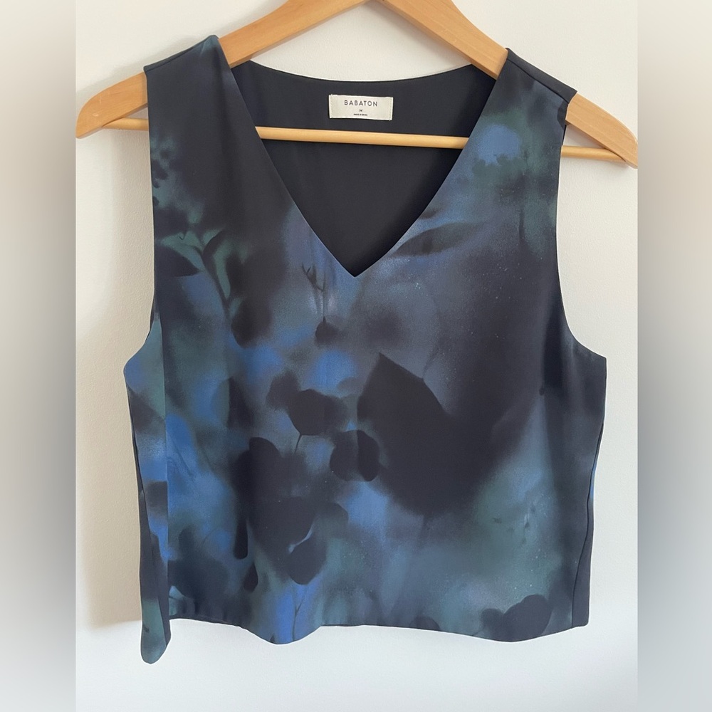 Babaton Blue and Black Sleeveless Tank Top